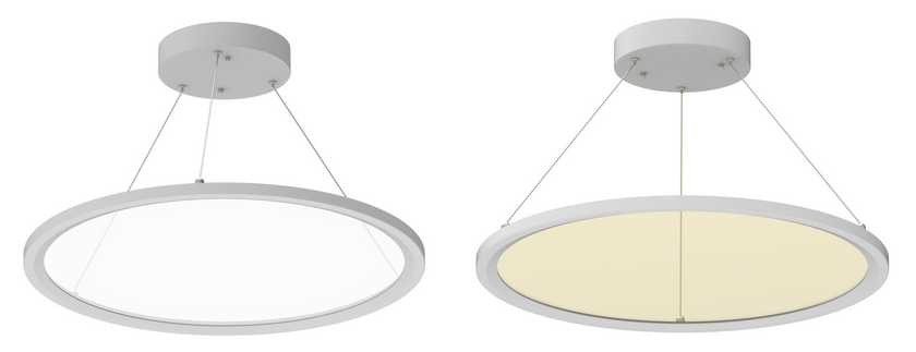 Cyanlite LED round panel light for direct and indirect light transparent